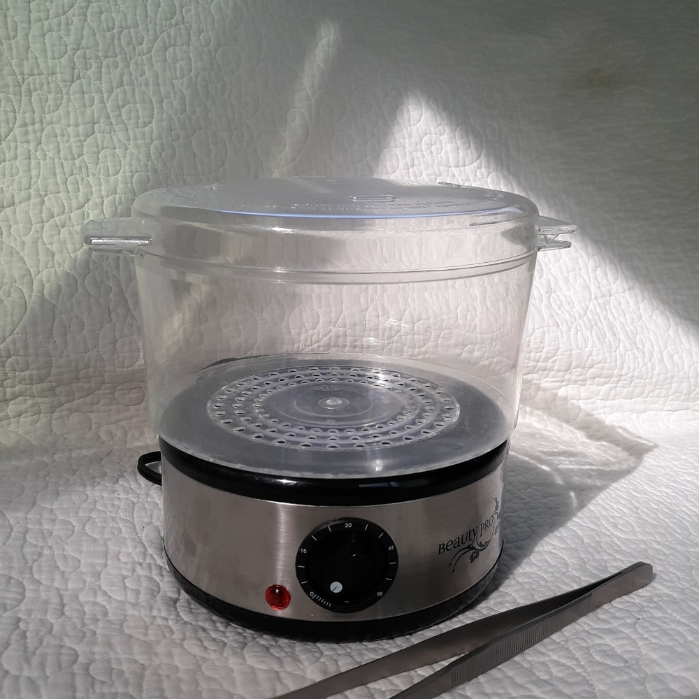 Beauty Pro small towel warmer and tongs